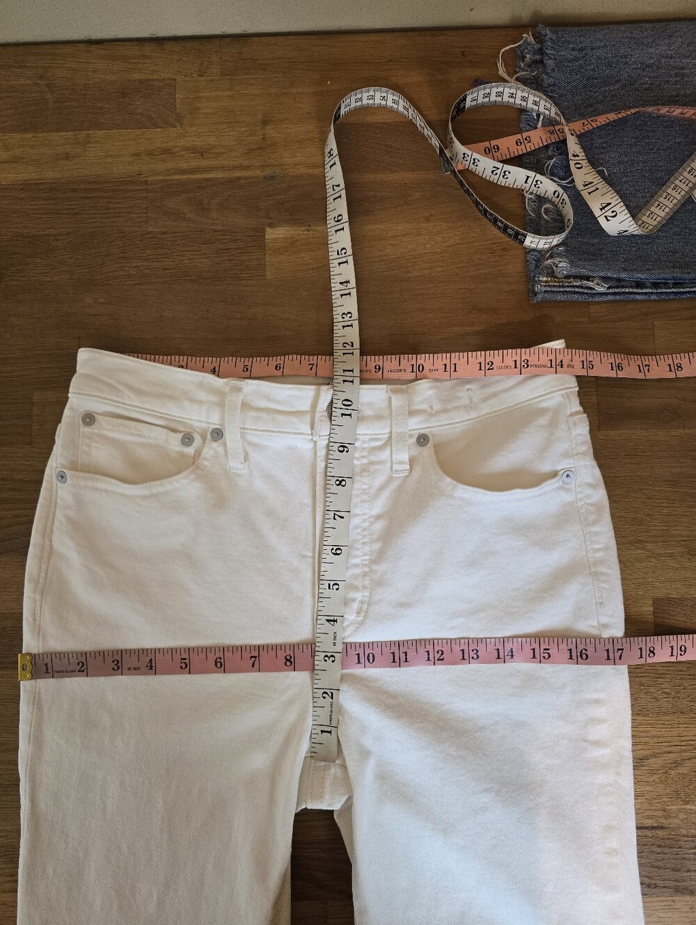 Madewell The Flea Market Flare Jeans In Tile White 27 - Picture 13 of 16
